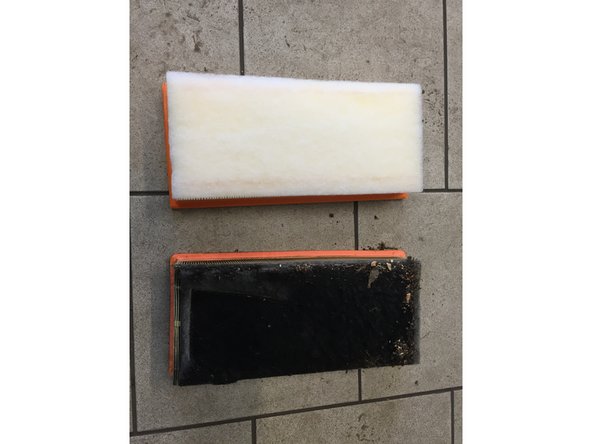 Vérifier les dimensions entre l'ancien et le nouveau filtre à air (longueur,largeur,forme)