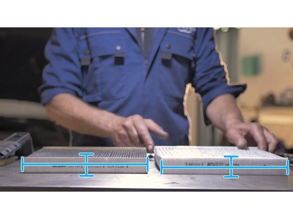 Comparer les dimensions du nouveau filtre avec l'ancien
