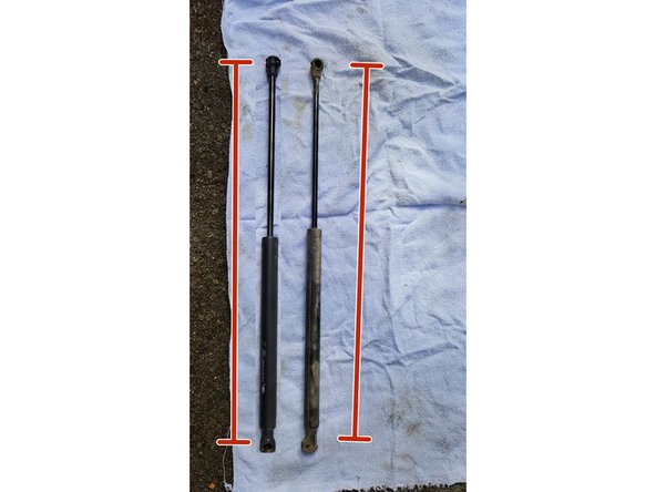 Comparer le vérin neuf avec celui usagé