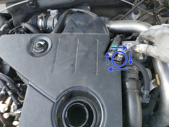 mettre en place le capteur de pression et serrer sa vis de maintien, clé de 10mm