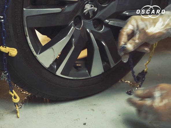 Décrocher la chaîne bleue de la jaune