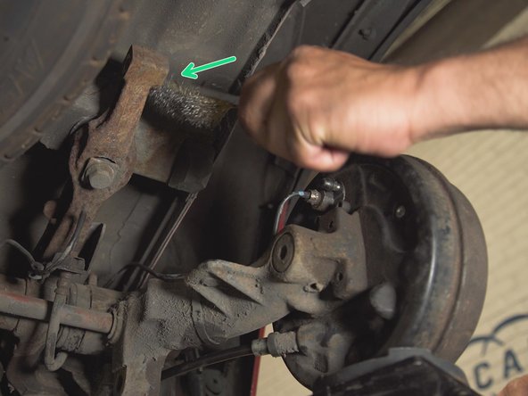 
Clean both shock head locations with a wire brush
