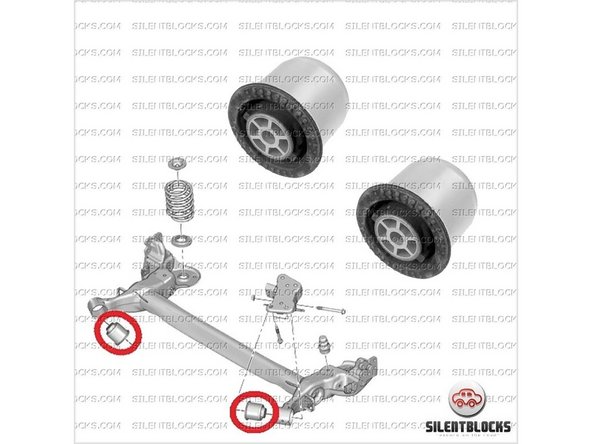 Remplacement des silent blocs de suspension arri&egrave;re sur Peugeot 207 1.6 HDI