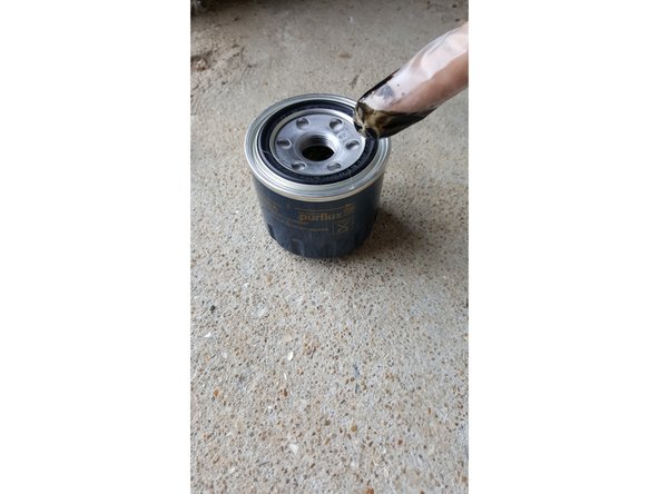 Pendant que la vidange se termine vous pouvez préparer le nouveau filtre