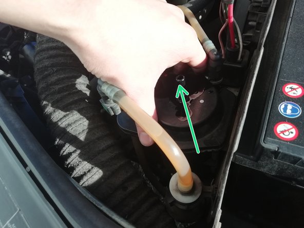 
Once all cables are removed, pull the filter out of the rails holding it.
