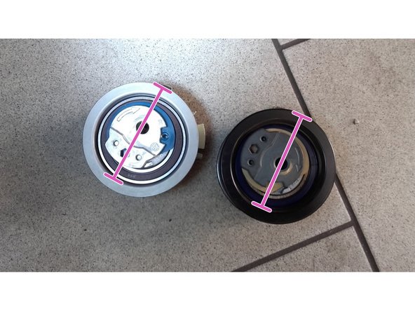 Vérifier que le nouveau galet correspond à l'ancien