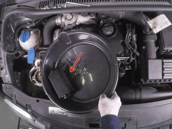 Une fois le filtre retirer,placer le dans un bac