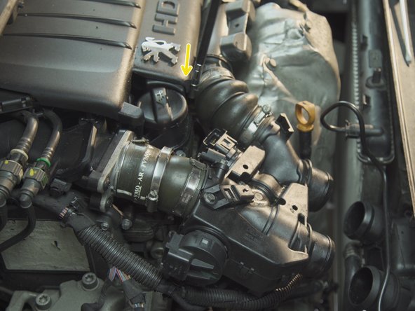 Desserrer les colliers des durites avec  un tournevis à collier de 7 ou un tournevis plat