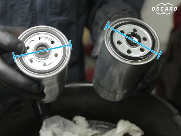 Comparer les dimensions du nouveau filtre avec l'ancien