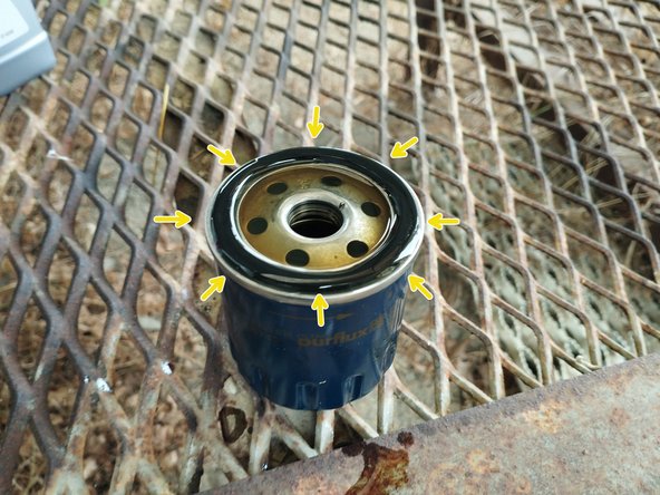 huiler le joint du filtre