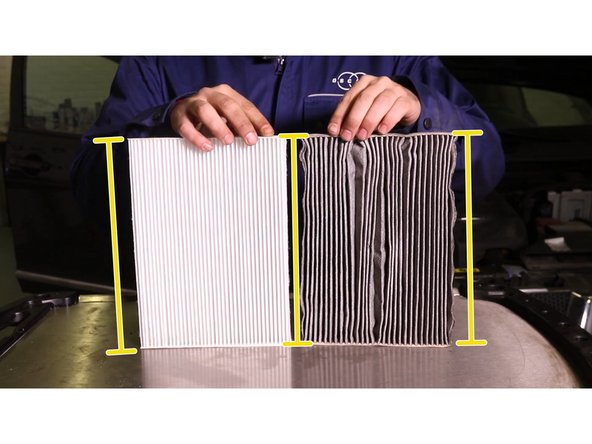 Les flèches se trouvant sur le coté du filtre indiquent le sens de remontage