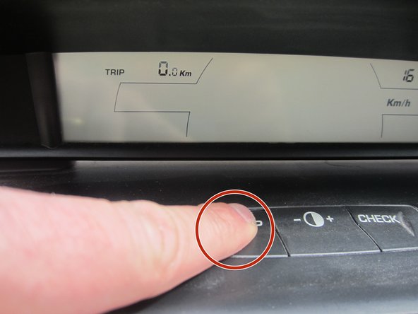 Appuyer sur le bouton Trip