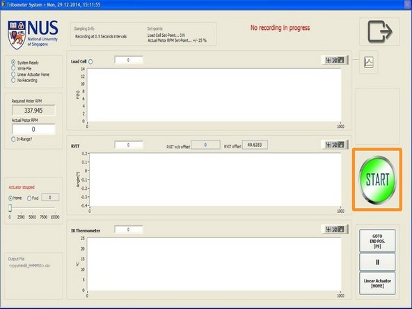 Ensure that the hanging mass has already been removed so that it will not lower the cantilever beam and activate the load cell.