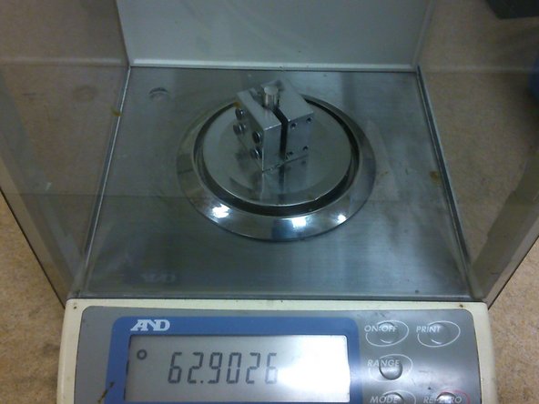 Weighing is done after initial run of the pin so as to ensure that the surface of the pin is in full contact with the disk counterface for subsequent experiments, guaranteeing more accurate results.