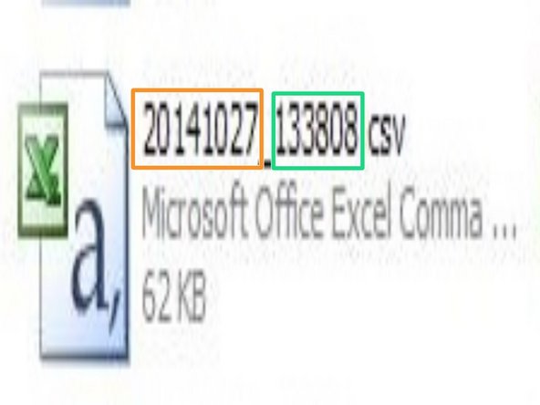Using an example of an excel file named 20150129_123456.csv,