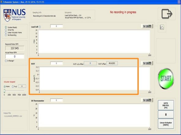 Readings from the inclinometer are one of the data recorded during wear testing alongside force and temperature readings.