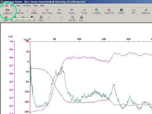 On the taskbar, click on 'Compress'