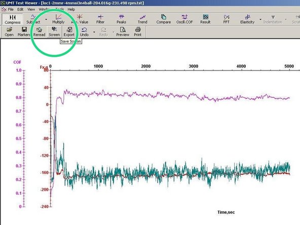 Last, click on 'Screen' to save the relevant graph data in your designated location