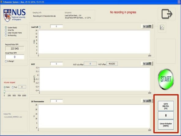 Toggle between both buttons to try to move the actuator.