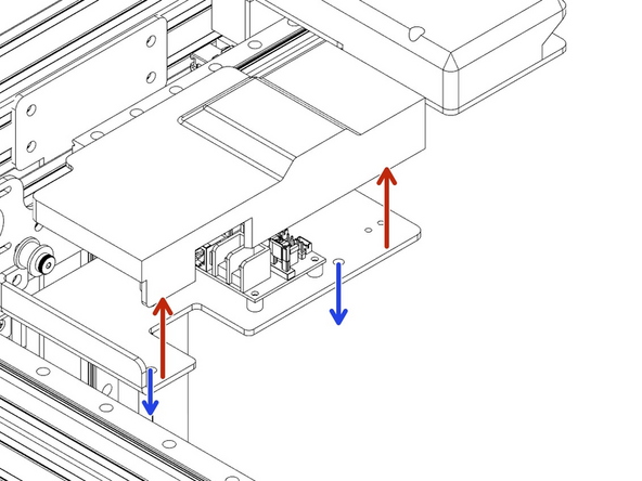 Slide the U print head towards the center of the printer.