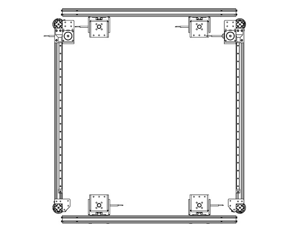 Have Person 1 stand between the two Y frames while Person 2 stands each of the Y Frames up one at a time. Person 1 will hold both of the Y Frames upright roughly 900mm apart.