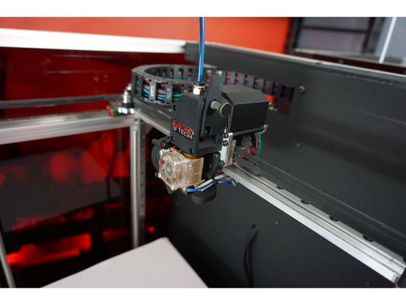 Mount the Filament Sensor mounting plate with the included M5x10mm bolt