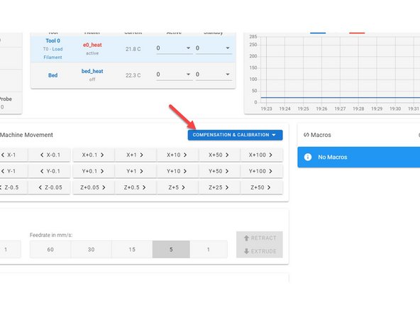 Now that homing is done we will move on to leveling the bed.