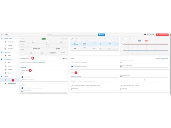 1. Using the navigation drawer is the fastest way to get to the General category.