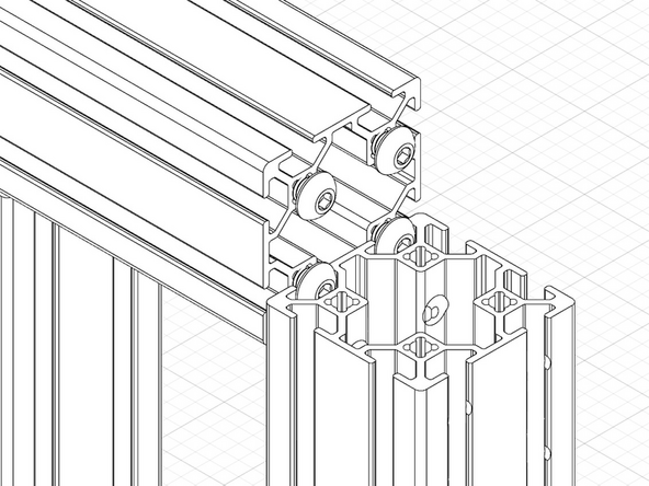 While Person 1 is holding the Y frames double-check that both stepper motors are both on the inside of the frame.