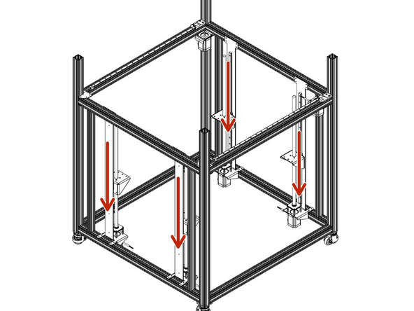 Next, Person 2 will slide each of the X Frames into place on each side, one at a time.