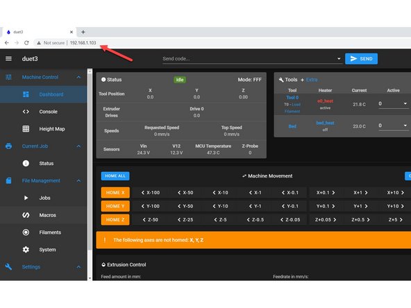 Ensure your unit is connected to the network and open your web interface using the IP address for the Unit.