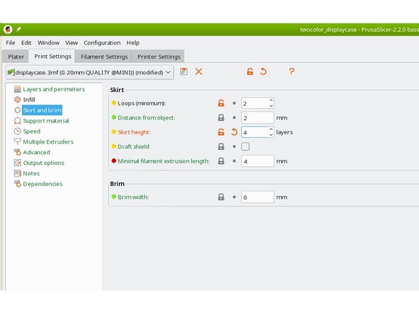 Then assign the according &quot;Extruder&quot; to each part, thus also assigning a different color.