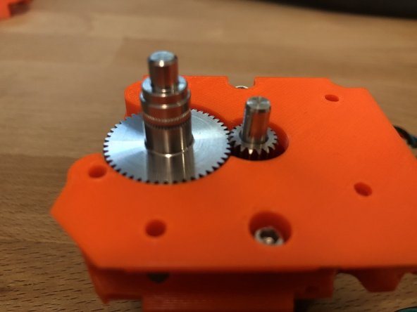The reduction gear the the small gear should line up (pic 3)! If they don't (pic 2) then remove the stepper and move the small gear.