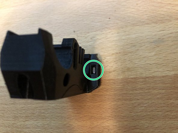 Insert M3nS nut into bottom of X carriage