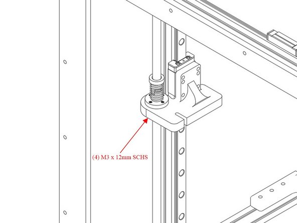 Insert the leadscrew down through the hole in the yoke, and into the leadscrew coupler.
