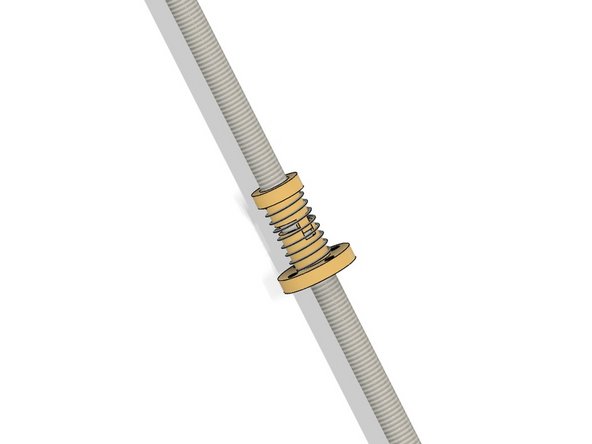 Prepare the anti-backlash nut for mounting onto the leadscrew.