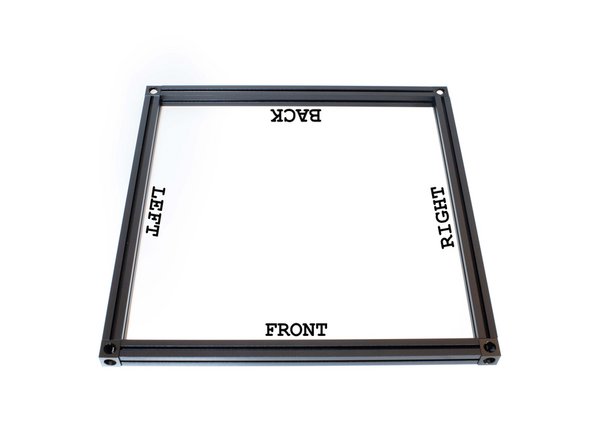 Lay Out Top Extrusions as pictured.
