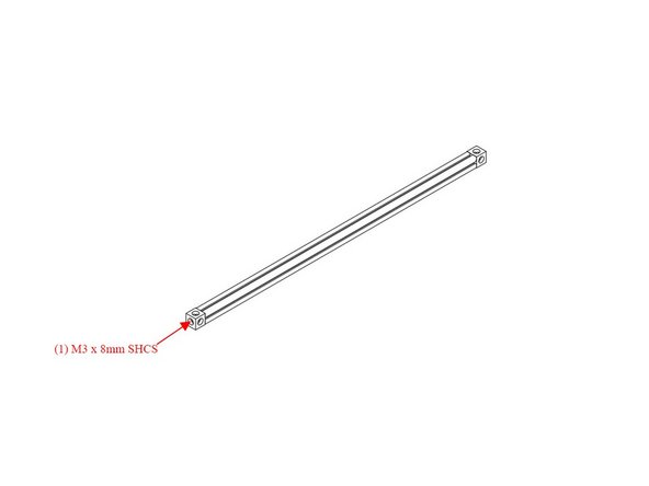 Attach Second Corner Cube to Top Right Extrusion using (1) M3 x 8mm socket cap head screw.