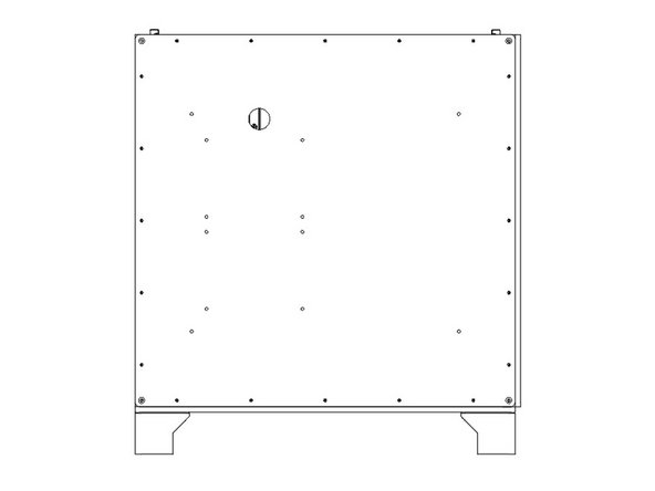 Lay the printer left side down on some blocks.