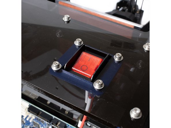 Off position should be towards the top of the printer.