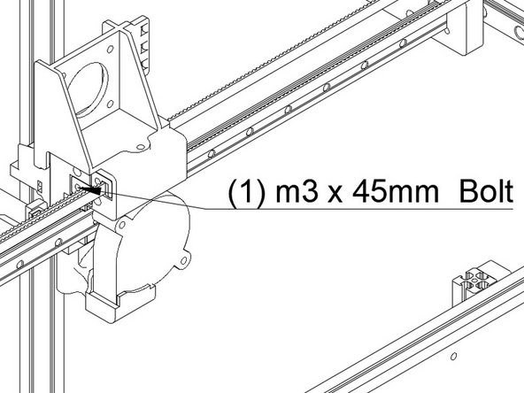 Attach the clip using (1) m3 x 45mm cap head bolt.
