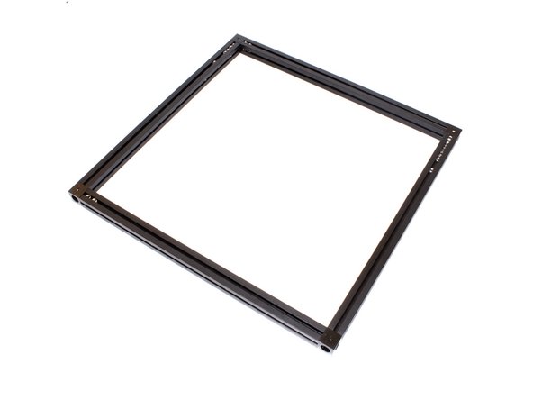 Use (2) M3 x 8mm socket head screws to attach the bottom right extrusion to the rest of the bottom frame assembly from earlier.