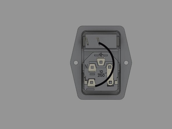 Install the 75mm black wire between the switch and the fuse. It's a short black wire, with a spade terminal on each end.