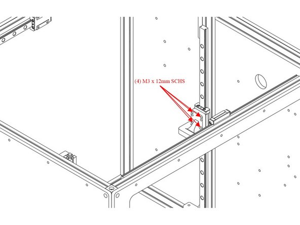 For Misumi linear rails, use M3 x 10mm instead of M3 x 12mm bolts.