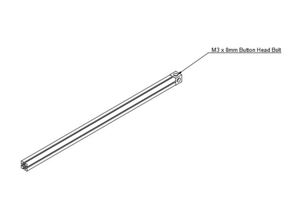 Set aside the rest of your top extrusion assembly for now, so we can work on the top right extrusion.