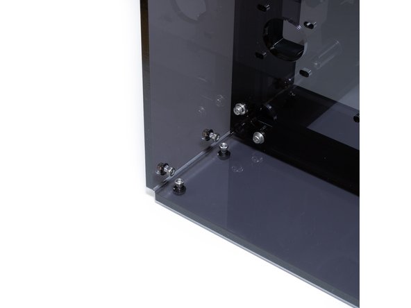 Insert (4) M3 x 10 socket head screws and (4) M3 washers into each corner.