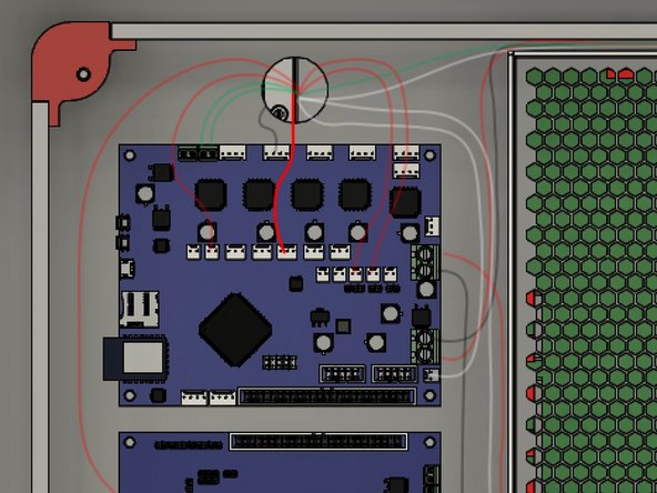 Connect the X Endstop wire to the X_Stop connector on the Duet2.