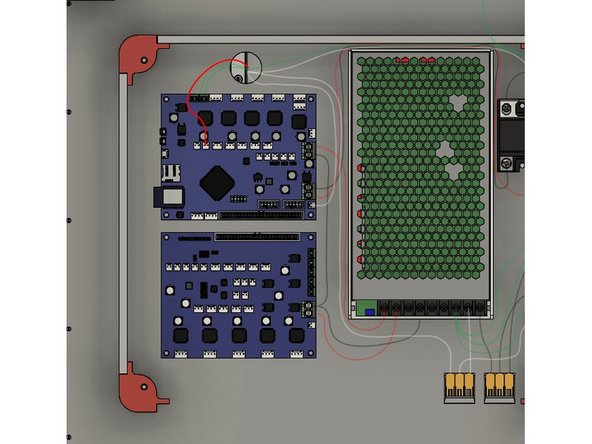 The Hotend Thermistor is a red and black pair of wires.  Plug it in to the E0 Temp port on the Duet2.
