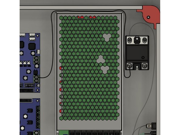 Use the long black wire for the SSR to Duet. The SSR end has a ring terminal, and goes in SSR port 4.