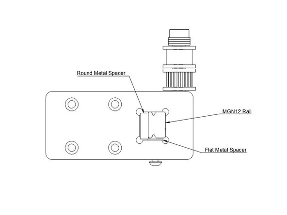To insert the Y rail into the X carriages it gets oriented as in the image.  Be sure the "inside' faces with the text milled into them face each other.